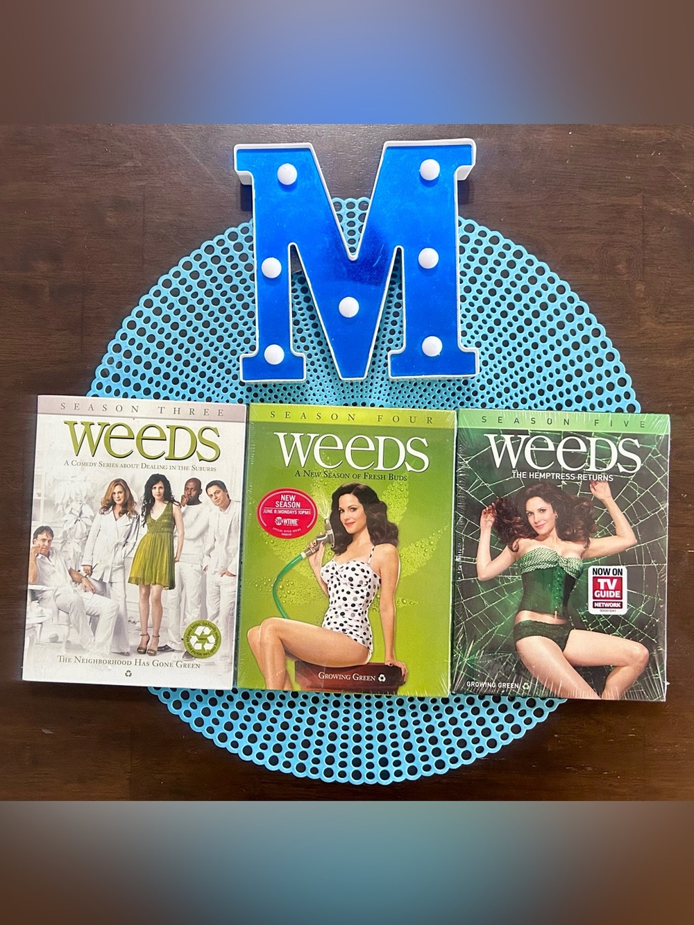 Weeds Seasons 3, 4, & 5 DVD Box Sets Seasons Featuring Mary Louise Parker; New